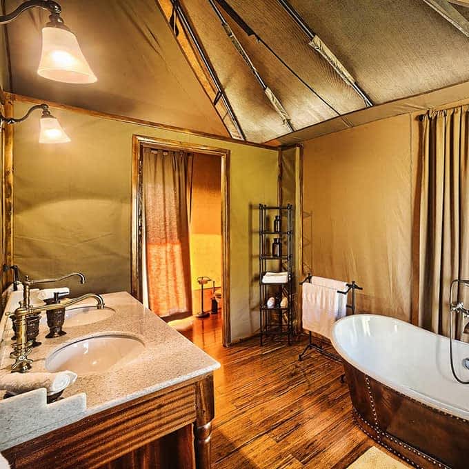 Bathroom at Elewana Sand River Camp