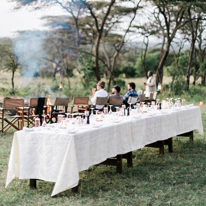 Fine dining in Oldkersi Masai Mara