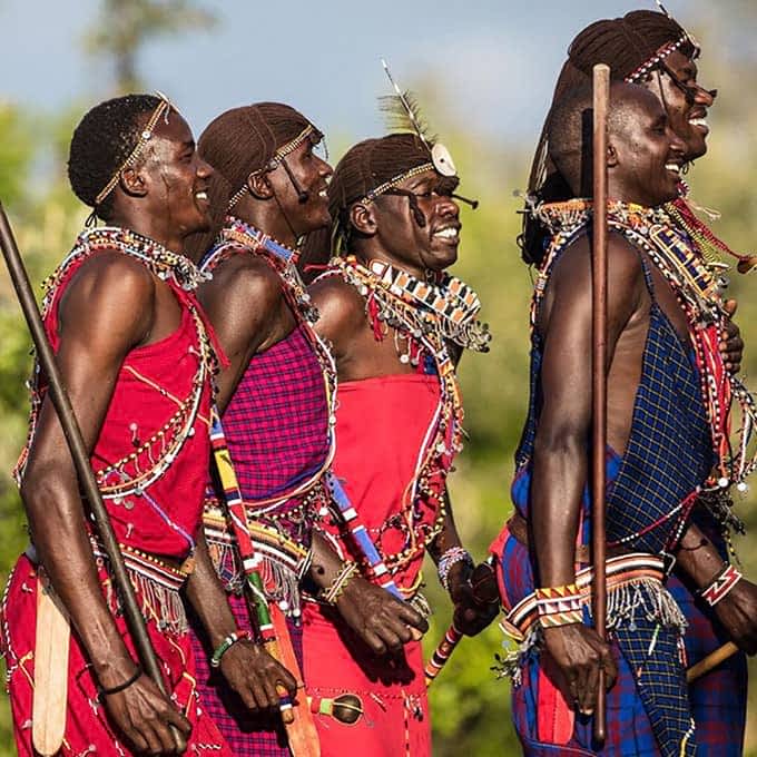The Maasai people of the Masai Mara in Kenya