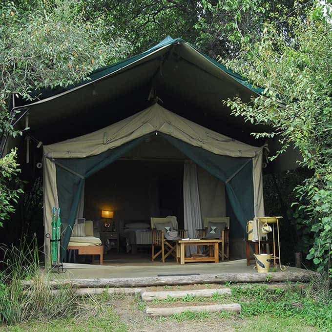 Tented lodge accommodation in the Masai Mara at Rekero Camp