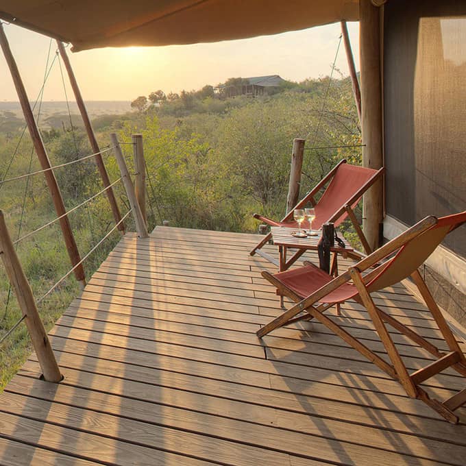 Your very own viewing deck at Basecamp Eagle View in the Greater Masai Mara