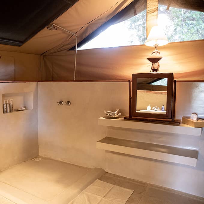 Bathroom at Governors Camp in the Masai Mara