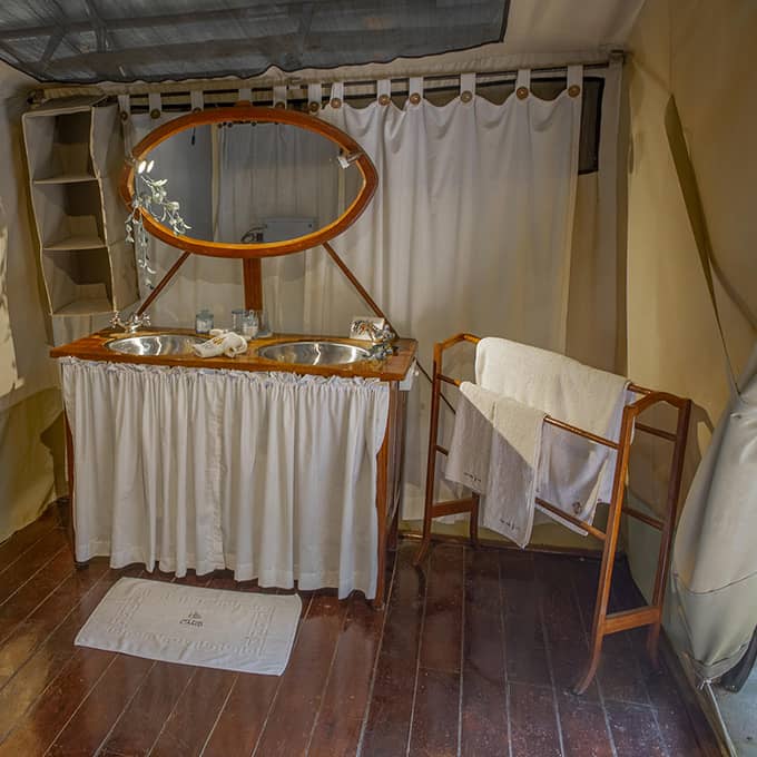 Bathroom at Karen Blixen Camp in Kenya