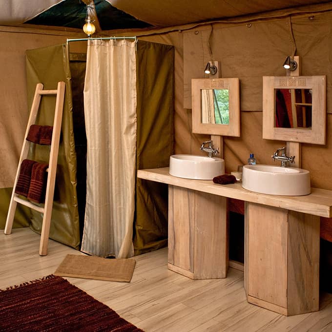 Bathroom at Kicheche Valley in the Masai Mara