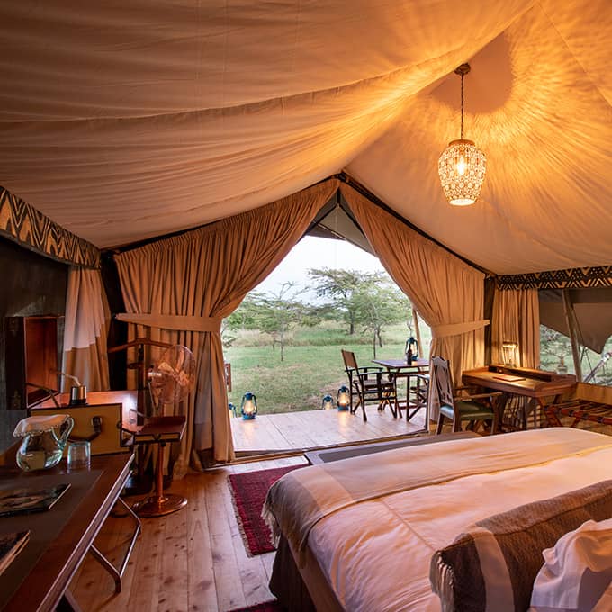 Bedroom with a view at Mara Expedition Camp