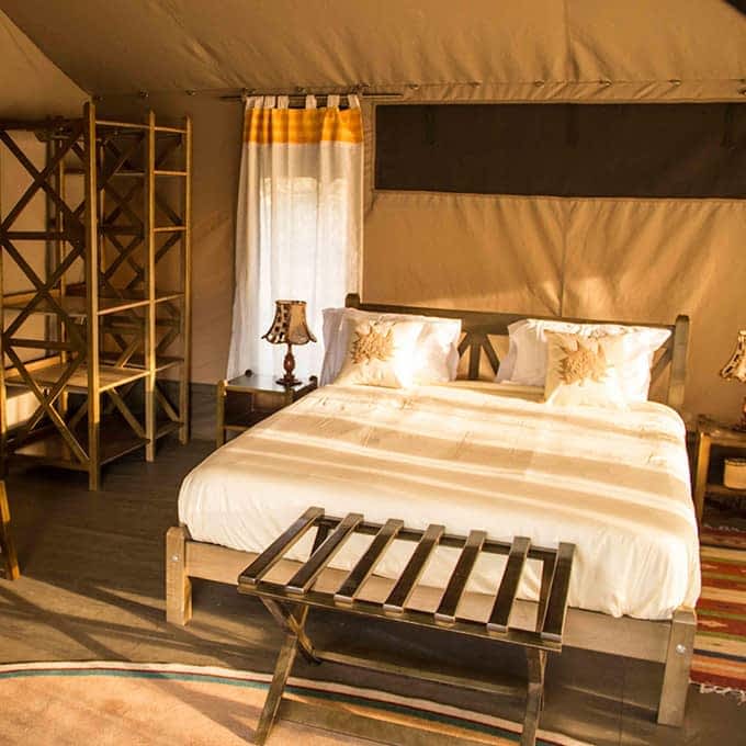 Bedroom at Porini Cheetah Camp in Ol Kinyei Conservancy