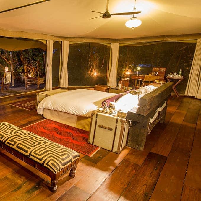Bedroom suite at Mara Plains Camp