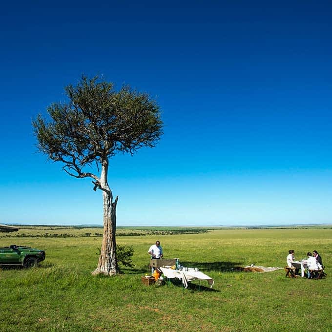 Bush breakfast in Olare Motorogi Masai Mara