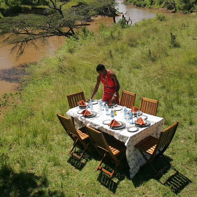 An unforgettable safari experience: bush breakfast at Saruni Mara
