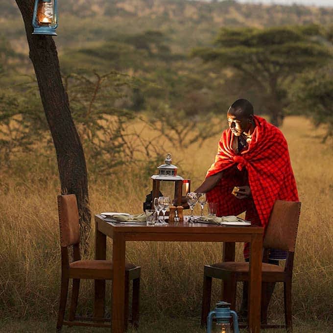 Bush dinner in Naboisho Conservancy