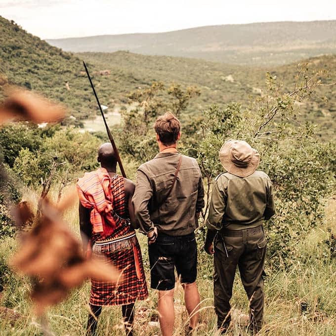 Enjoy a bush walk in Masai Mara Olderkesi Conservancy