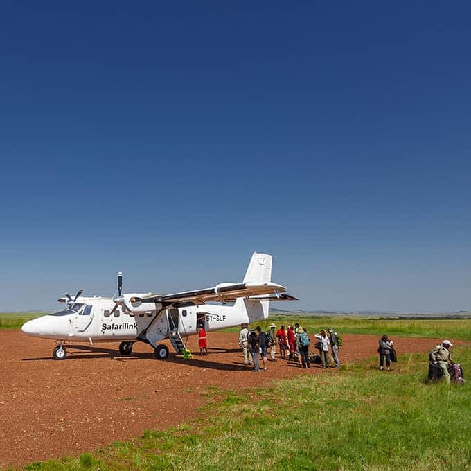 Charter flight to Masai Mara in Kenya