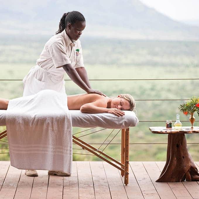 Enjoy a spa treatment with a view at Cottar's 1920s Safari Camp