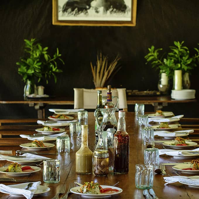 The dining area at Serian Nkorombo in Kenya