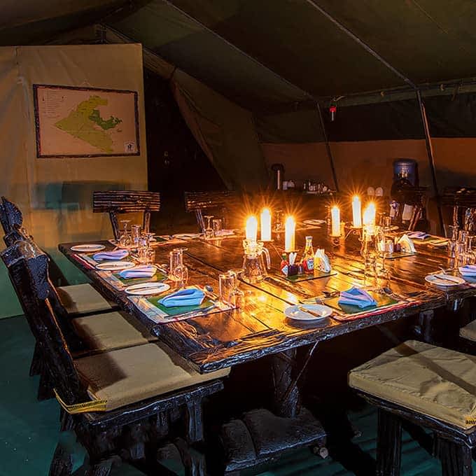 Intimate food experience at Porini Mara Camp in Masai Mara