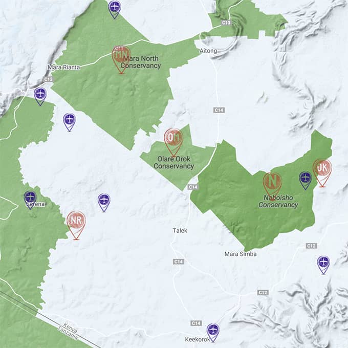 Explore Masai Mara map