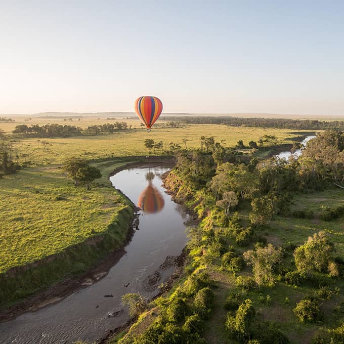 Governors Camp has its own launch site for hot-air balloon safaris