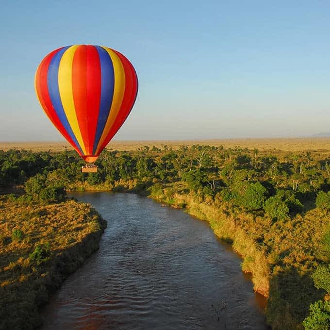 Hot-air balloon safari in Masai Mara, Kenya