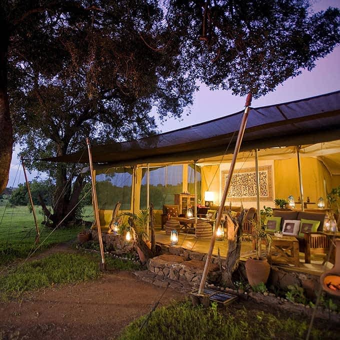 The lounge area at Kicheche Mara Camp