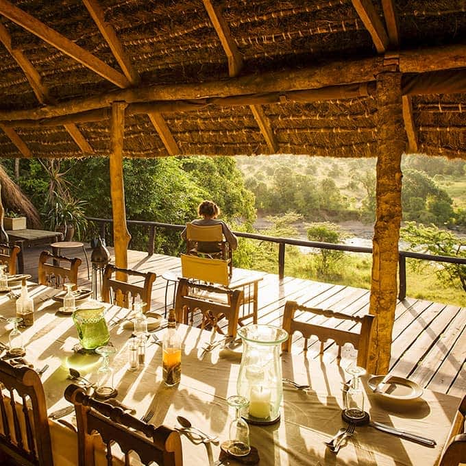 The lounge area at Serian Lodge in Mara North