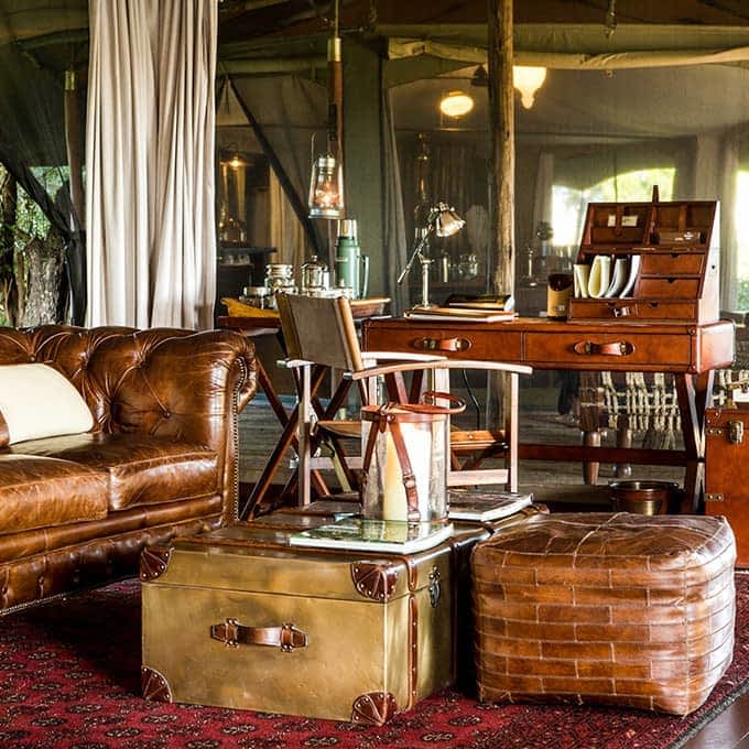 The lounge area at Mara Plains Camp in Kenya