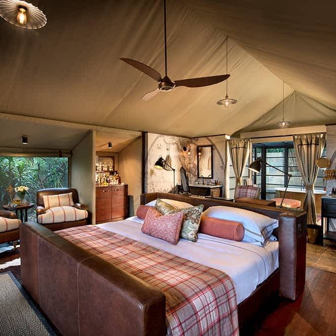 Luxury tented safari accommmodation at andBeyond Bateleur Camp