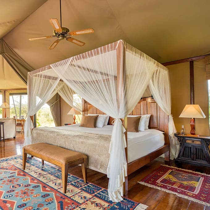 Luxury tented camp accommodation at Olare Mara Kempinski
