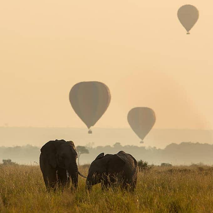 Experience a balloon safari whilst staying in the Mara Triangle