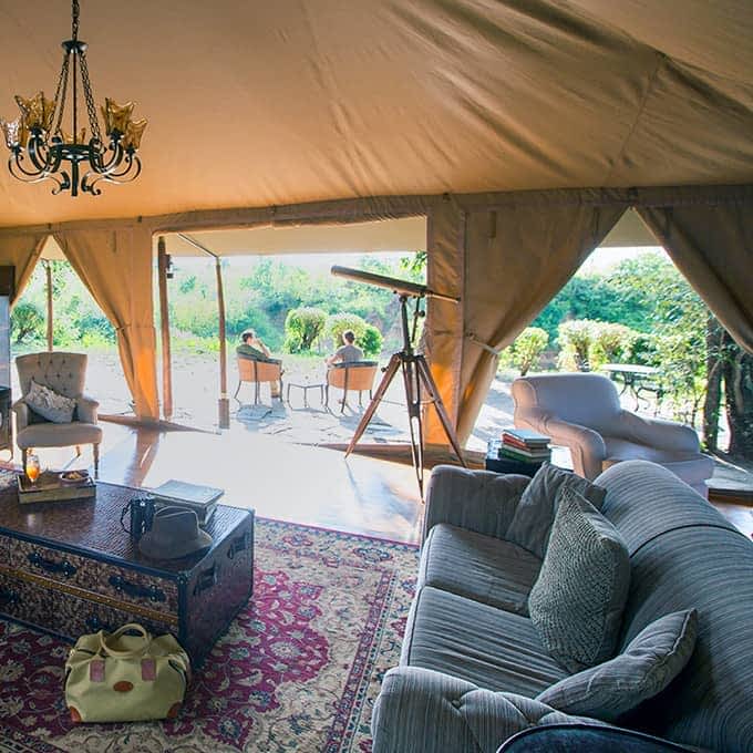 Masai Mara National Reserve luxury accommodation at Elewana Sand River Camp