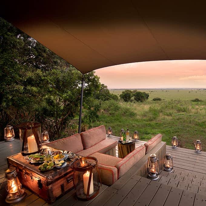 Masai Mara views from a luxury tent at andBeyond Bateleur Camp