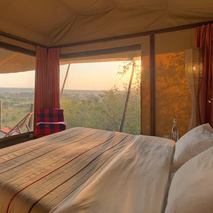 Your bedroom with a view at Eagle View Camp in Naboisho Conservancy
