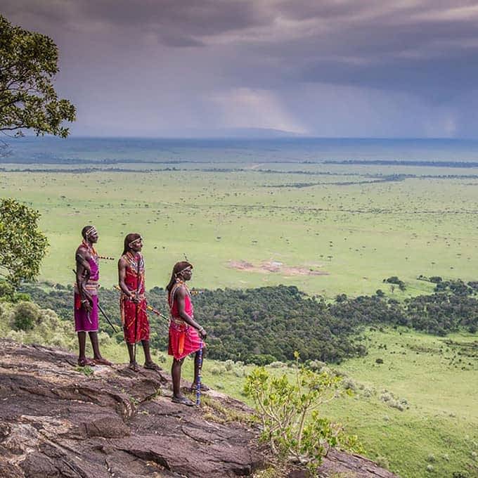 Views towards the Masai Mara from Oloololo Escarpment