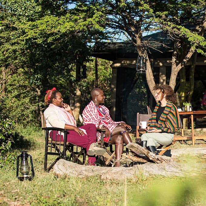 Outdoor living at Basecamp Wilderness in Kenya