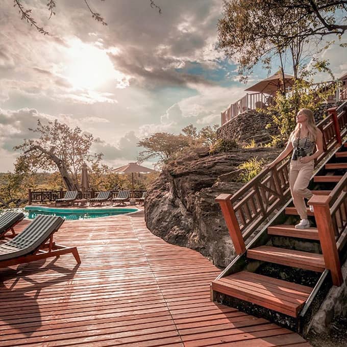 The swimming pool at Ol Seki Hemingway's Mara in Kenya