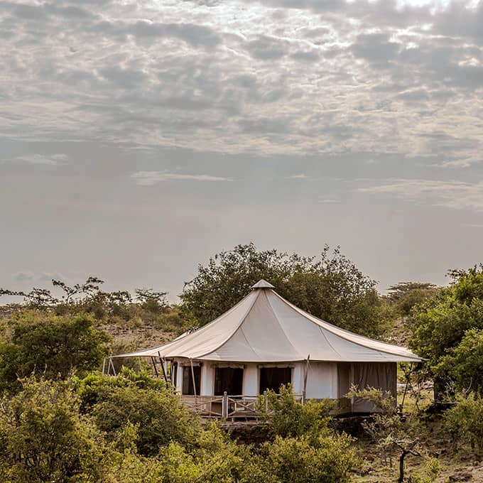 A tented suite at Ol Seki Hemingway's in Masai Mara