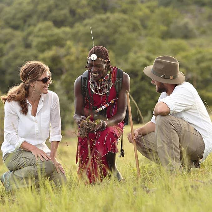 Walking safari activity at Angama Mara